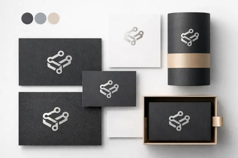 Brendirani promo materijali i pakovanje sa logotipom i usklađenim bojama brenda