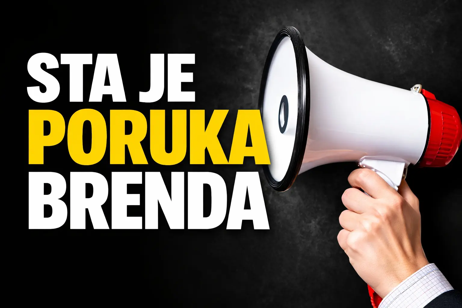 Megafon koji simbolizuje komunikaciju i prenošenje poruke brenda