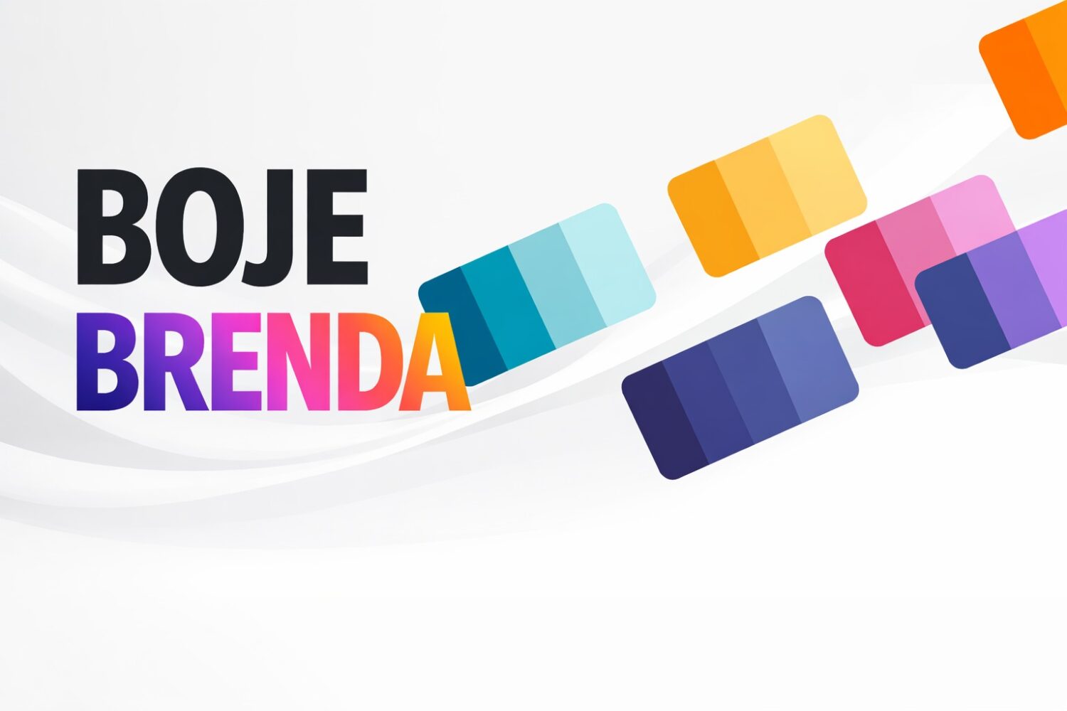 Paleta boja brenda prikazana kroz različite tonove i dizajn elemenata