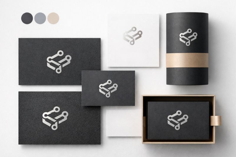 Brendirani promo materijali i pakovanje sa logotipom i usklađenim bojama brenda