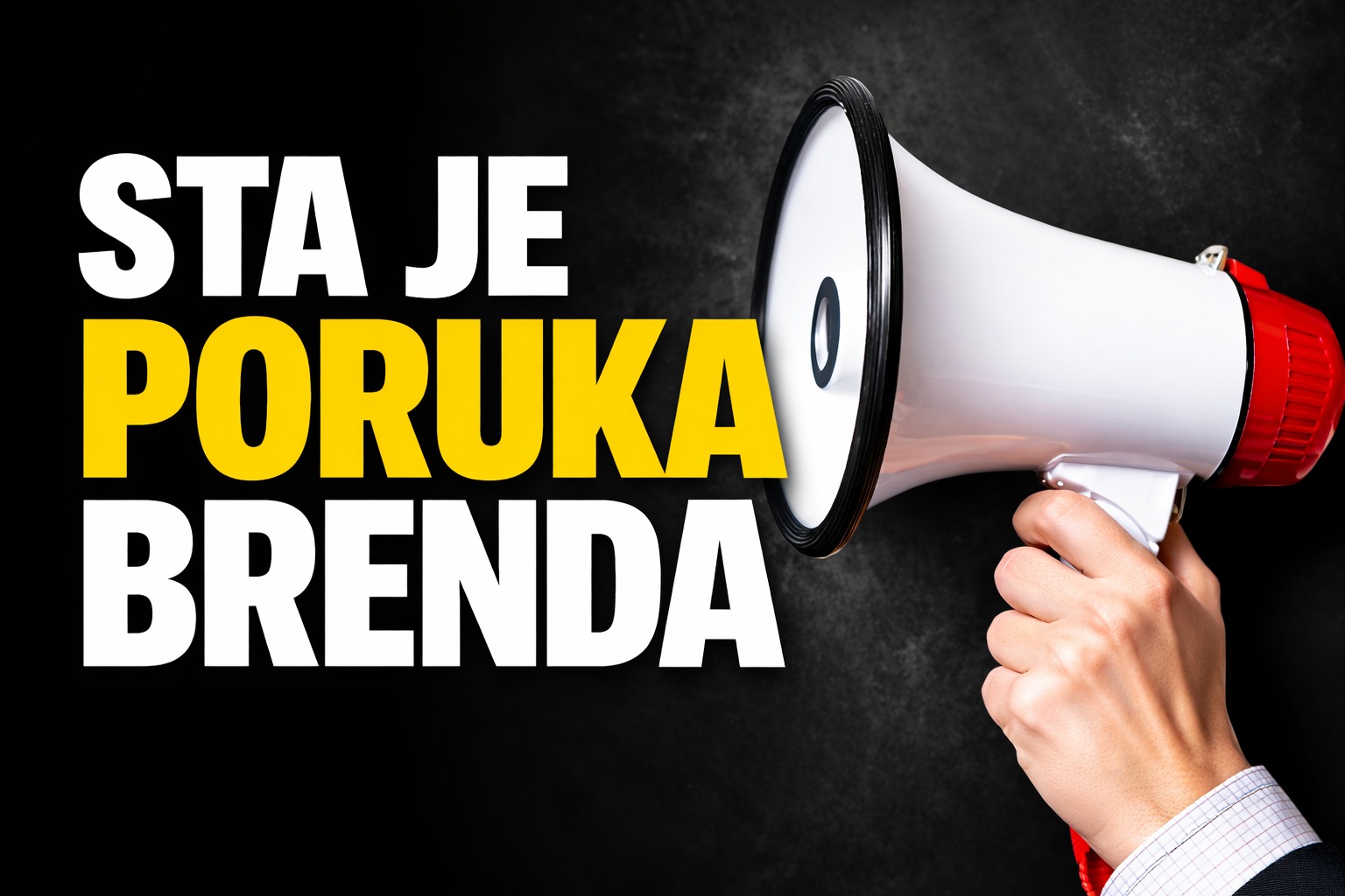 Megafon koji simbolizuje komunikaciju i prenošenje poruke brenda